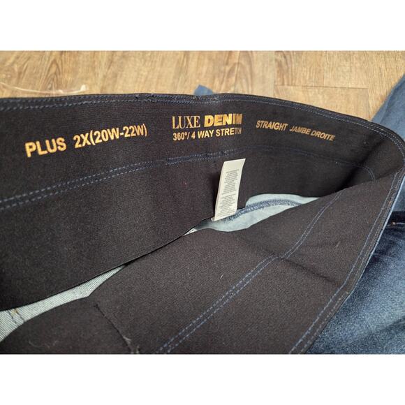 Nygard Luxe Denim Straight Jeans Jambe Droite 360° 4 Way Stretch Plus 2X 20W-22W - Picture 2 of 4